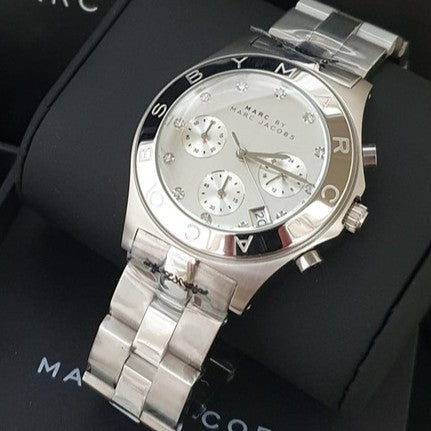  Shop Authentic Marc Jacobs Blade White Dial SIlver Steel Strap Watch for Women - MBM3100 - Luxxuri