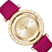  Shop Authentic Michael Kors Averi Gold Dial Pink Leather Strap Watch for Women - MK2525 - Luxxuri