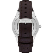  Shop Authentic Emporio Armani Meccanico White Dial Brown Leather Strap Watch For Men - AR1946 - Luxxuri