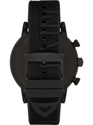  Shop Authentic Emporio Armani Luigi Chronograph Black Dial Black Rubber Strap Watch For Men - AR11024 - Luxxuri