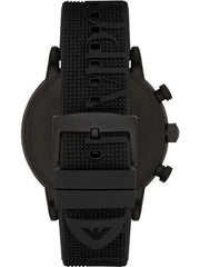  Shop Authentic Emporio Armani Luigi Chronograph Black Dial Black Rubber Strap Watch For Men - AR11024 - Luxxuri