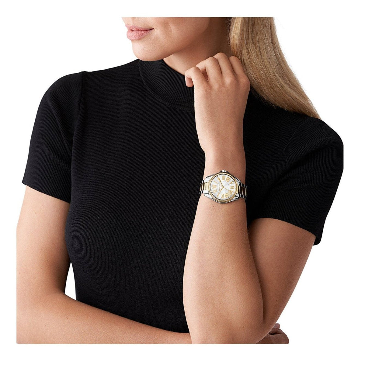  Shop Authentic Michael Kors Kacie Three Hand Silver Dial Two Tone Steel Strap Watch for Women - MK6931 - Luxxuri