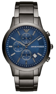  Shop Authentic Emporio Armani Renato Chronograph Blue Dial Grey Steel Strap Watch For Men - A11215 - Luxxuri