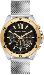  Shop Authentic Michael Kors Brecken Quartz Black Dial Silver Mesh Strap Watch For Men - MK8961 - Luxxuri