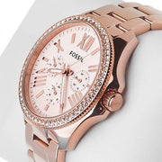  Shop Authentic Fossil Cecile Rose Gold Dial Rose Gold Steel Strap Watch for Women - AM4483 - Luxxuri