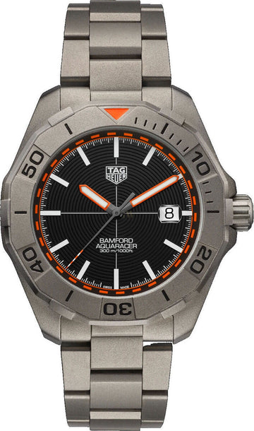 Shop Authentic Tag Heuer Aquaracer Calibre 5 Bamford Limited Edition Black Dial Grey Steel Strap Watch for Men - WAY208C.FC6383 - Luxxuri