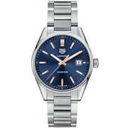  Shop Authentic Tag Heuer Carrera Quartz Blue Dial Silver Steel Strap Watch for Women - WAR1112.BA0601 - Luxxuri