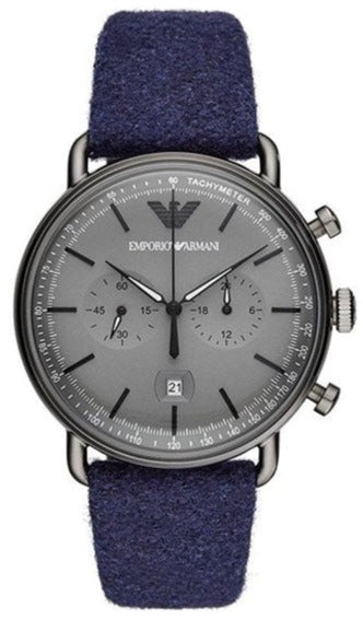  Shop Authentic Emporio Armani Aviator Quartz Grey Dial Blue Fabric Strap Watch For Men - AR11144 - Luxxuri