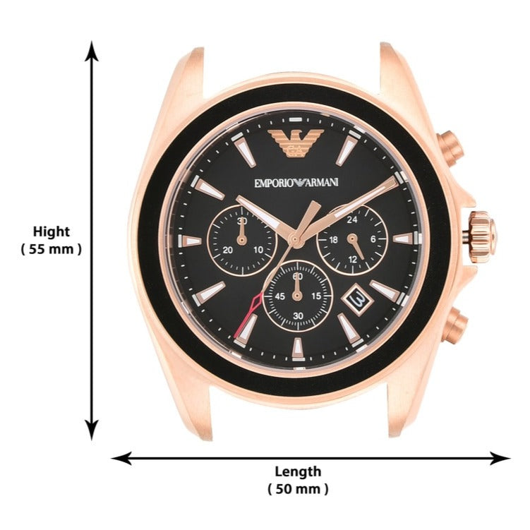  Shop Authentic Emporio Armani Sigma Chronograph Black Dial Black SIlicon Strap Watch For Men - AR6066 - Luxxuri