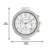 Shop Authentic Michael Kors Parker White Dial White Leather Strap Watch for Women - MK2277 - Luxxuri