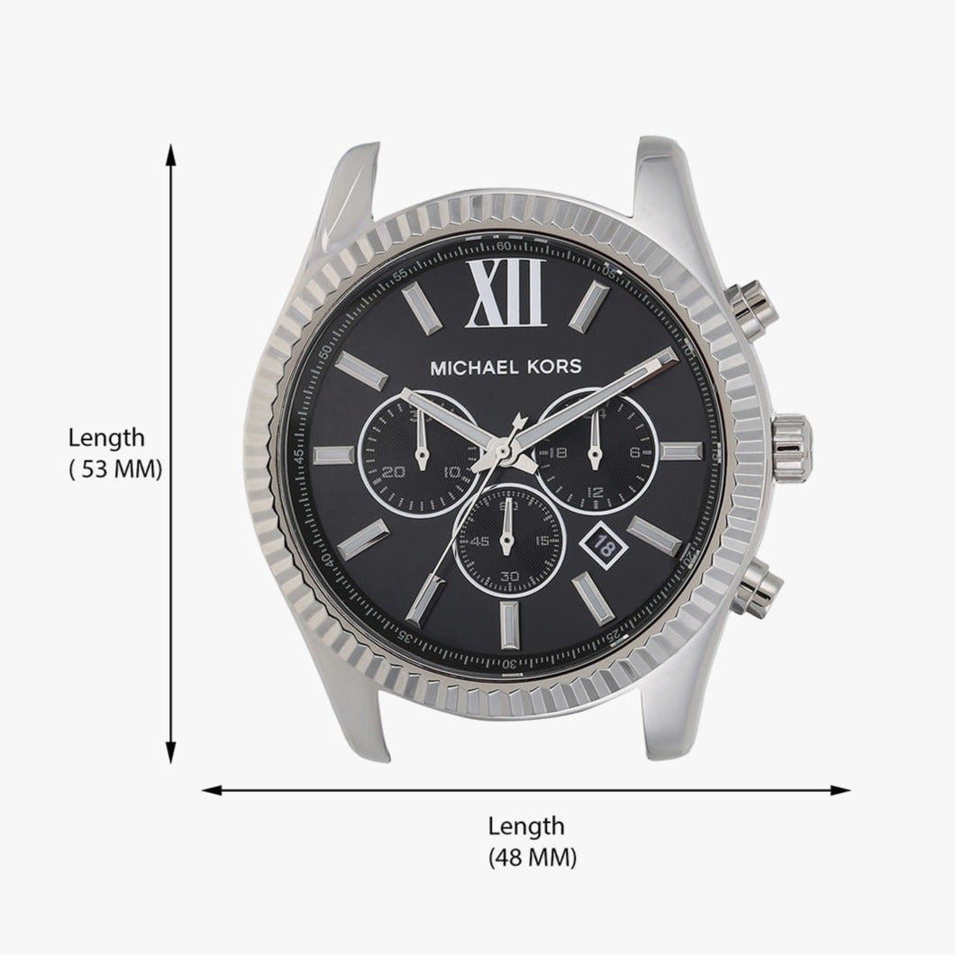  Shop Authentic Michael Kors Lexington Chronograph Black Dial Black Steel Strap Watch For Men - MK8602 - Luxxuri