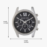  Shop Authentic Michael Kors Lexington Chronograph Black Dial Black Steel Strap Watch For Men - MK8602 - Luxxuri