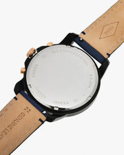  Shop Authentic Fossil Grant Chronograph Black Dial Blue Leather Strap Watch for Men - FS5061 - Luxxuri
