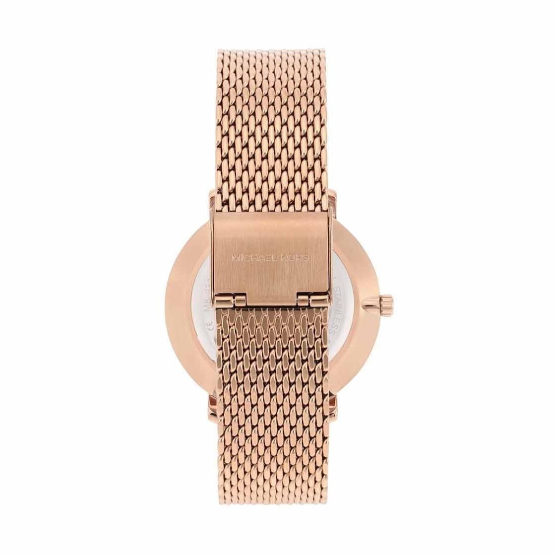  Shop Authentic Michael Kors Pyper Quartz Rose Gold Dial Rose Gold Mesh Strap Watch For Women - MK4340 - Luxxuri