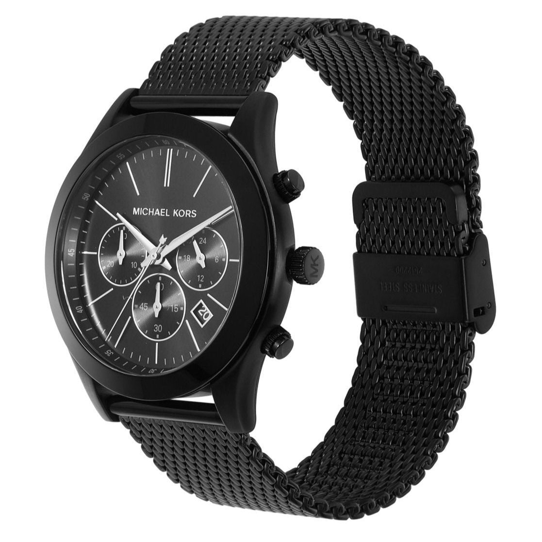  Shop Authentic Michael Kors Slim Runway Chronograph Black Dial Black Mesh Bracelet Watch For Men - MK9060 - Luxxuri