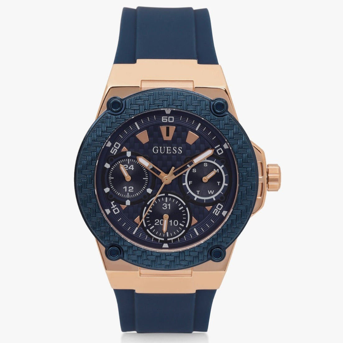 Shop Authentic Guess Zena Blue Dial Blue Silicone Strap Watch For Women - W1094L2 - Luxxuri