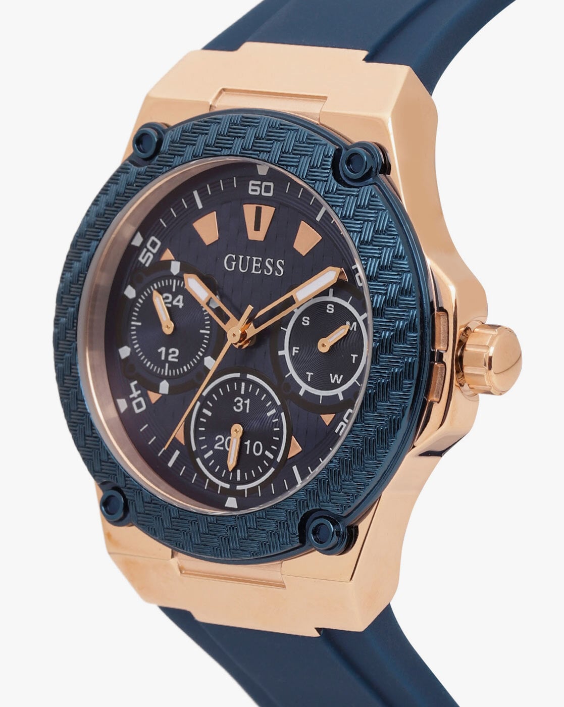  Shop Authentic Guess Zena Blue Dial Blue Silicone Strap Watch For Women - W1094L2 - Luxxuri