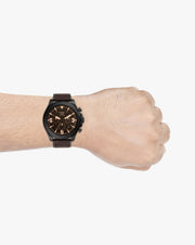  Shop Authentic Fossil Nate Chronograph Brown Dial Brown Leather Strap Watch for Men - JR1511 - Luxxuri
