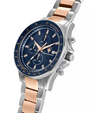  Shop Authentic Maserati SFIDA Chronograph Blue Dial Two Tone Steel Strap Watch For Men - R8873640012 - Luxxuri