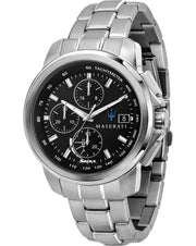  Shop Authentic Maserati Successo Solar Edition Black Dial Silver Steel Strap Watch For Men - R8873645003 - Luxxuri