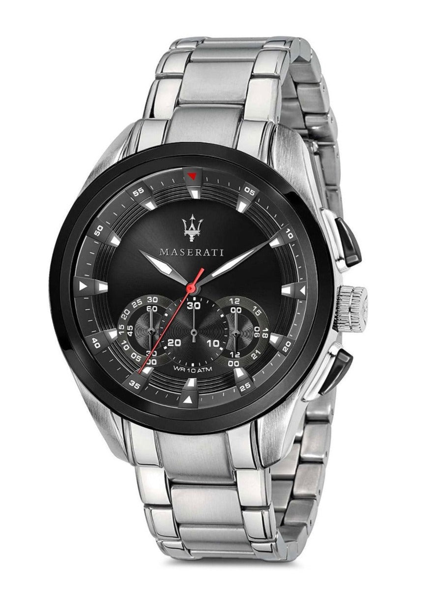  Shop Authentic Maserati Traguardo Analog Black Dial Stainless Steel Watch For Men - R8873612015 - Luxxuri