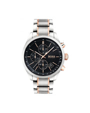  Shop Authentic Hugo Boss Grand Prix Black Dial Two Tone Steel Strap Watch for Men - 1513473 - Luxxuri