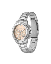  Shop Authentic Hugo Boss Premiere Rose Gold Dial Silver Steel Strap Watch for Women - 1502444 - Luxxuri