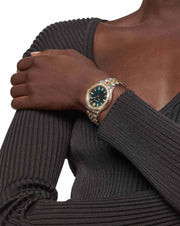 Shop Authentic Versace Hellenyium Quartz Green Dial Two Tone Steel Strap Watch For Men - VEVI00620 - Luxxuri