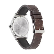  Shop Authentic Versace Greca Time Quartz Blue Dial Brown Leather Strap Watch For Men - VE3K00122 - Luxxuri