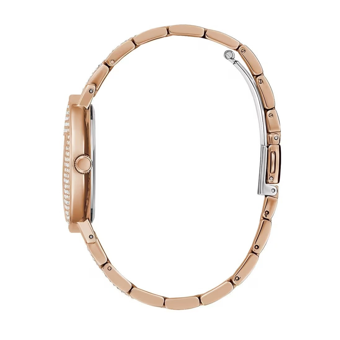  Shop Authentic Guess Trend Diamonds Rose Gold Dial Rose Gold Steel Strap Watch for Women - GW0512L3 - Luxxuri