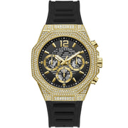  Shop Authentic Guess Momentum Chronograph Diamonds Black Dial Black Silicone Strap Watch For Men - GW0518G2 - Luxxuri
