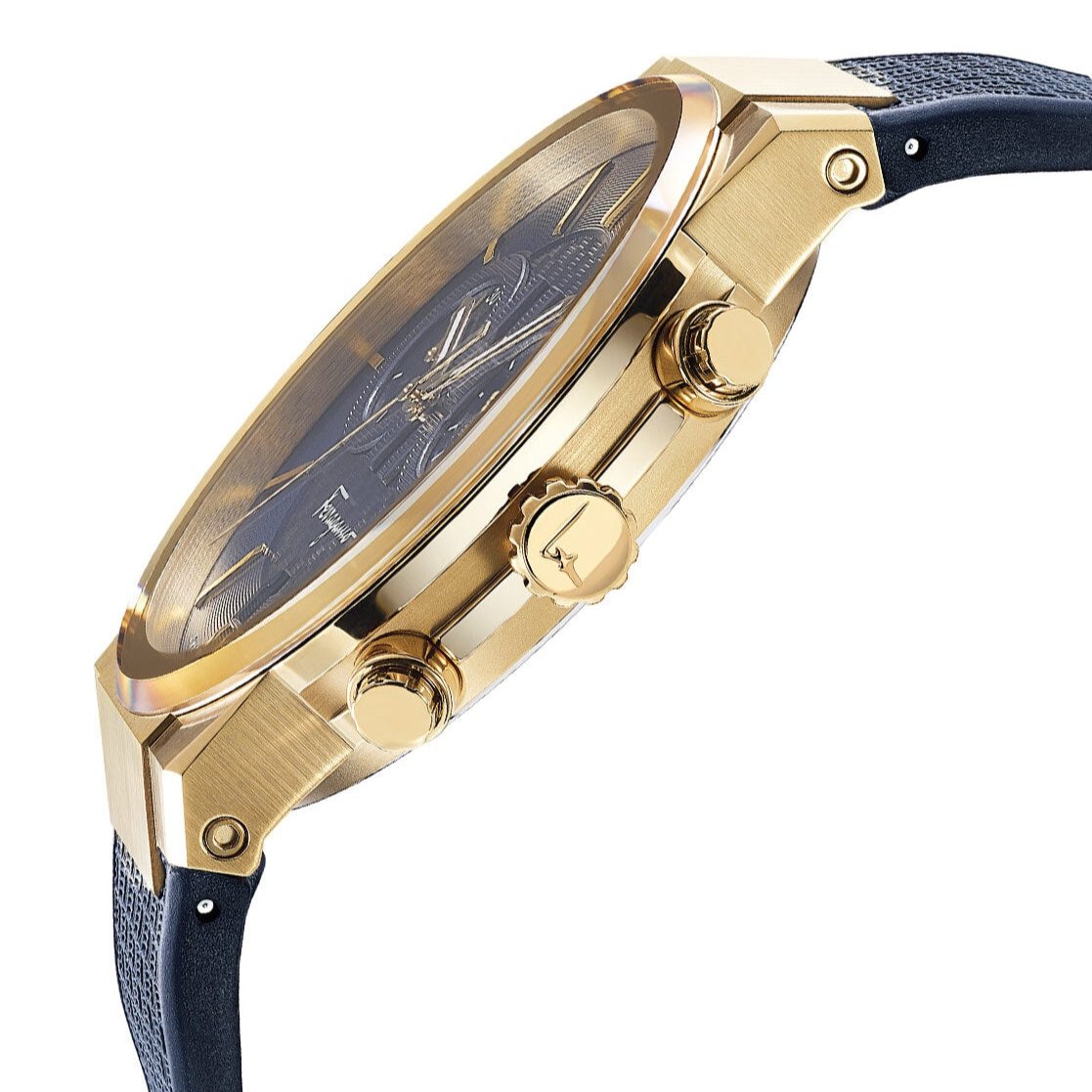  Shop Authentic Salvatore Ferragamo Sapphire Chrono Blue Dial Blue Silicone Strap Watch for Men - SFME00221 - Luxxuri