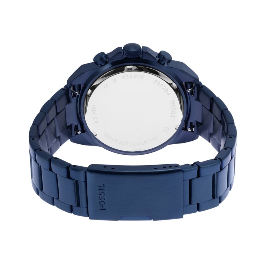  Shop Authentic Fossil Bronson Chronograph Blue Dial Blue Steel Strap Watch for Men - FS5916 - Luxxuri