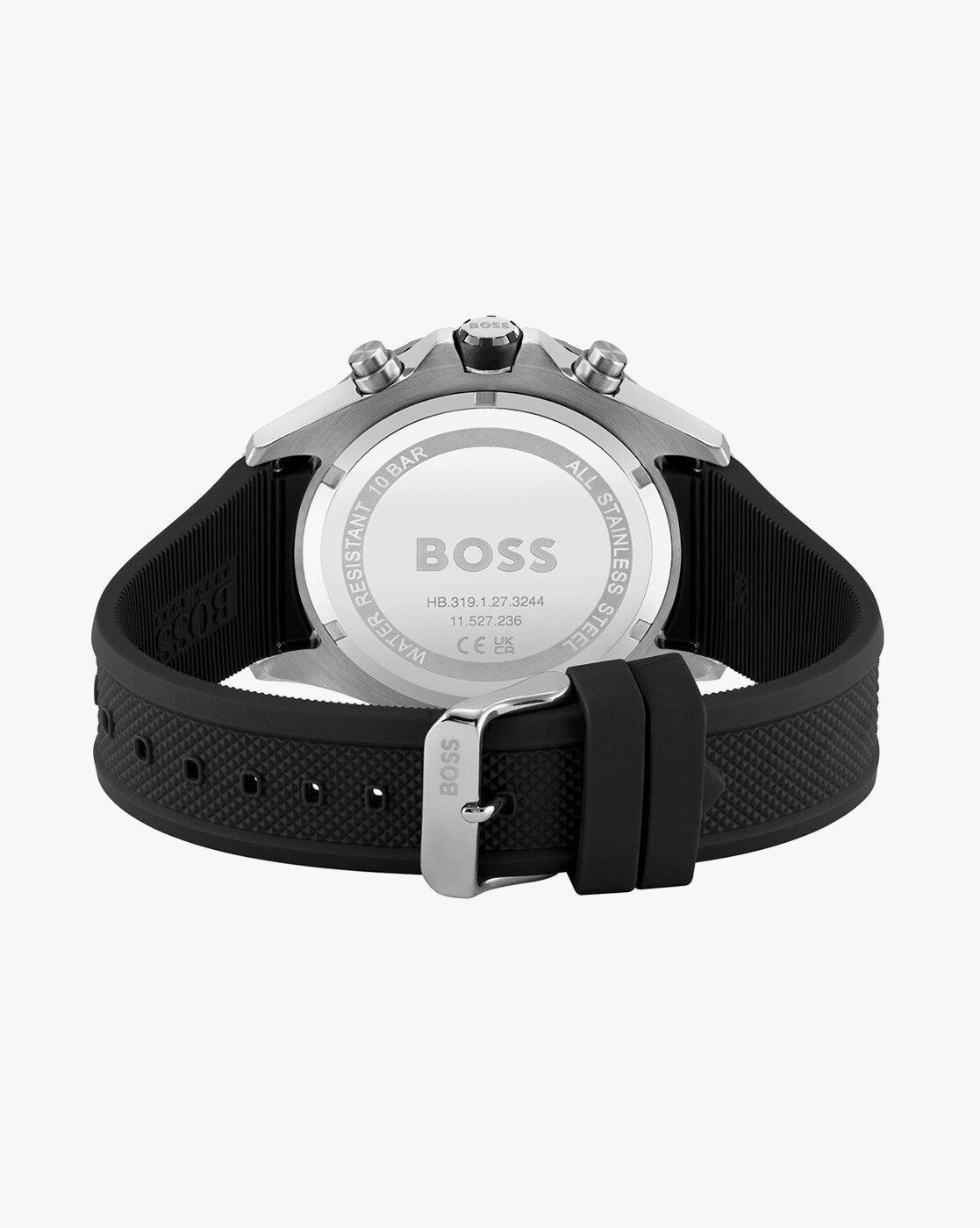  Shop Authentic Hugo Boss Globetrotter Grey Dial Black Silicone Strap Watch for Men - 1513931 - Luxxuri