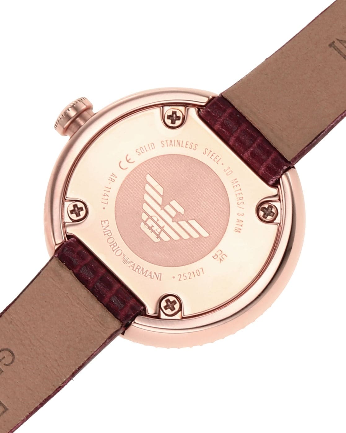  Shop Authentic Emporio Armani Analog White Dial Brown Leather Strap Watch For Men - AR9042 - Luxxuri