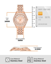  Shop Authentic Michael Kors Harlowe Rose Gold Dial Rose Gold Steel Strap Watch For Women - MK4710 - Luxxuri