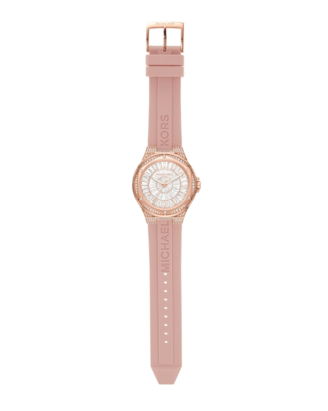  Shop Authentic Michael Kors Lennox Three-Hand Analog White Dial Pink Silicone Strap Watch For Women - MK7334 - Luxxuri