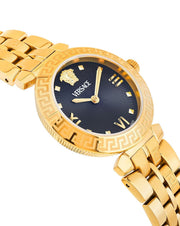  Shop Authentic Versace Daphnis Quartz Black Dial Gold Steel Strap Watch for Women - VEOCA0524 - Luxxuri