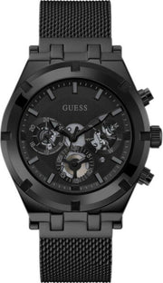  Shop Authentic Guess Continental Chronograph Black Dial Black Mesh Strap Watch For Men - GW0582G3 - Luxxuri