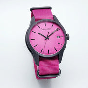  Shop Authentic Calvin Klein Tone Maroon Dial Maroon NATO Strap Watch for Men - K7K514UP - Luxxuri