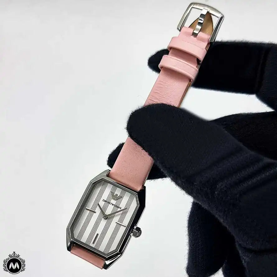  Shop Authentic Emporio Armani Quartz White Dial Pink Leather Strap Watch For Women - AR11207 - Luxxuri