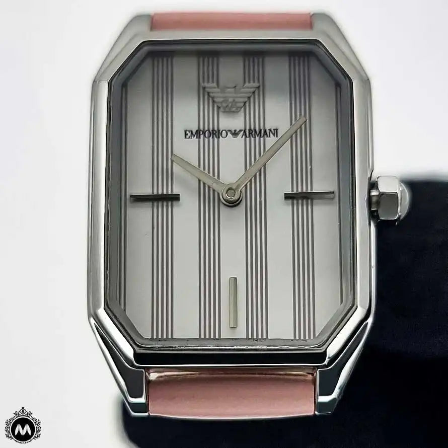  Shop Authentic Emporio Armani Quartz White Dial Pink Leather Strap Watch For Women - AR11207 - Luxxuri