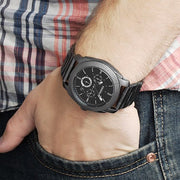  Shop Authentic Fossil Machine Chronograph Black Dial Grey Steel Strap Watch for Men - FS4662 - Luxxuri