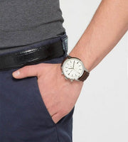  Shop Authentic Fossil Townsman Chronograph White Dial Brown Leather Strap Watch for Men - FS5350 - Luxxuri