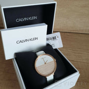  Shop Authentic Calvin Klein Rise White Dial White Leather Strap Watch for Women - K7A236LH - Luxxuri