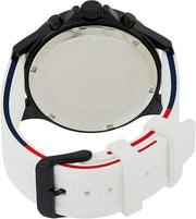  Shop Authentic Tommy Hilfiger Bank Chronograph White Dial White Rubber Strap Watch for Men - 1791723 - Luxxuri