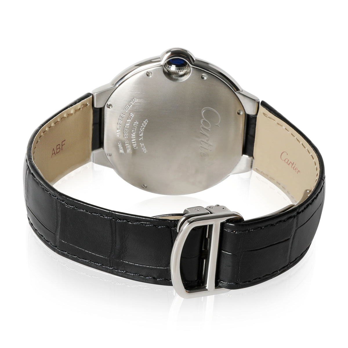 Shop Authentic Cartier Ballon Bleu De Cartier Black Dial Black Leather Strap Watch for Men - WSBB0003 - Luxxuri