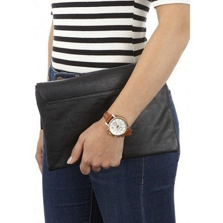  Shop Authentic Fossil Boyfriend Chronograph White Dial Brown Leather Strap Watch for Women - ES3837 - Luxxuri