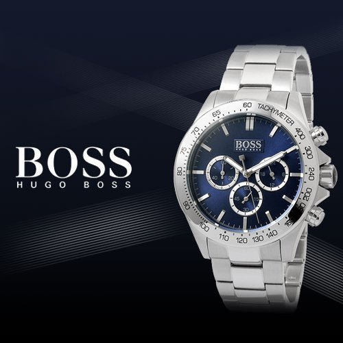  Shop Authentic Hugo Boss Ikon Blue Dial Silver Steel Strap Watch for Men - 1512963 - Luxxuri