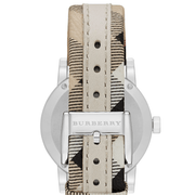  Shop Authentic Burberry The City White Dial Beige Leather Strap Watch for Women - BU9132 - Luxxuri